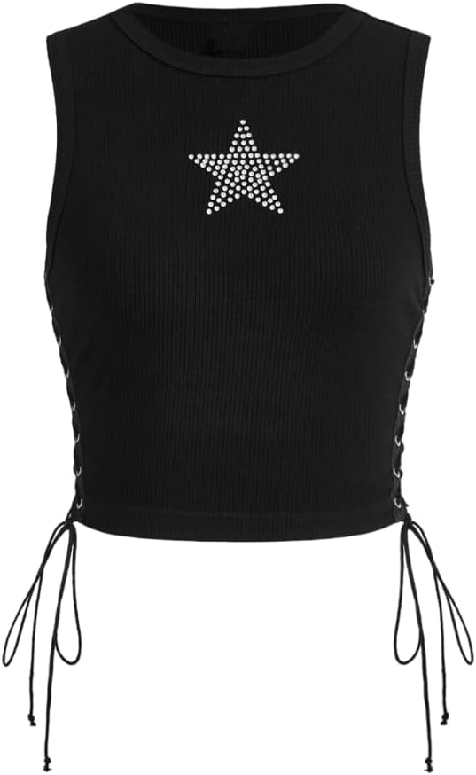 Star Rhinestone Crop Top