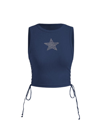 Star Rhinestone Crop Top