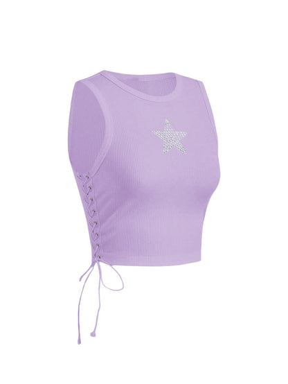 Star Rhinestone Crop Top