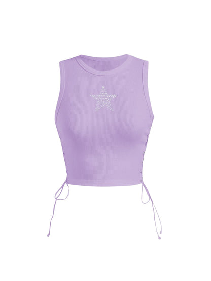 Star Rhinestone Crop Top