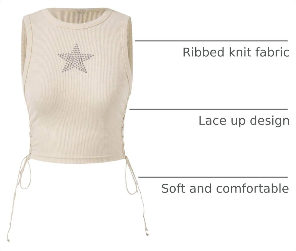 Star Rhinestone Crop Top