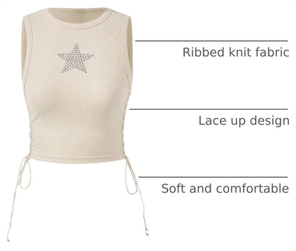 Star Rhinestone Crop Top