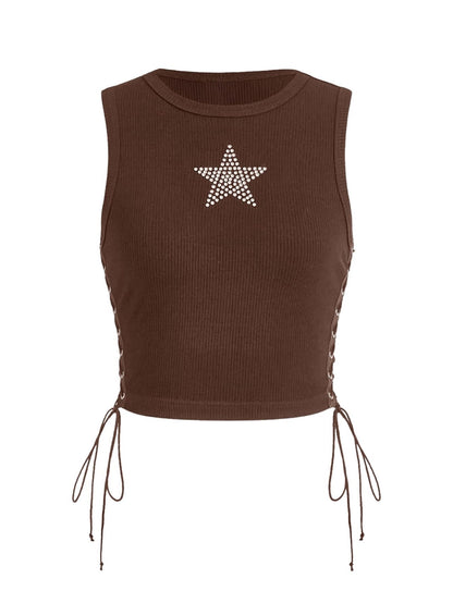 Star Rhinestone Crop Top