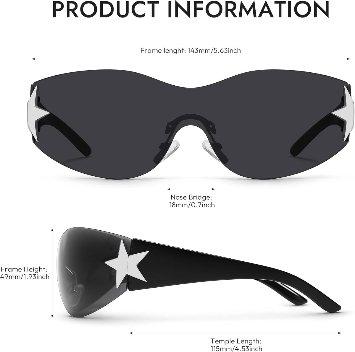 Wraparound Shield Sunglasses