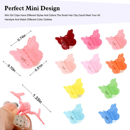 Butterfly Hair Clips — 50 Piece Y2K Set