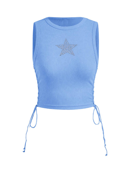 Star Rhinestone Crop Top