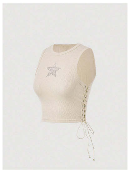 Star Rhinestone Crop Top