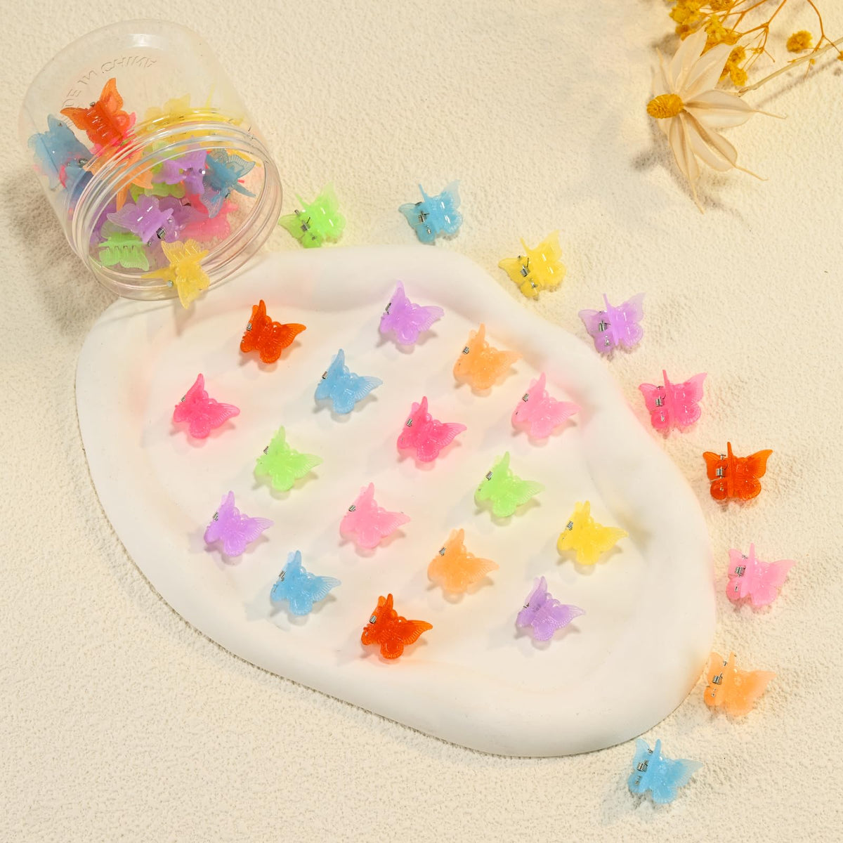 Butterfly Hair Clips — 50 Piece Y2K Set