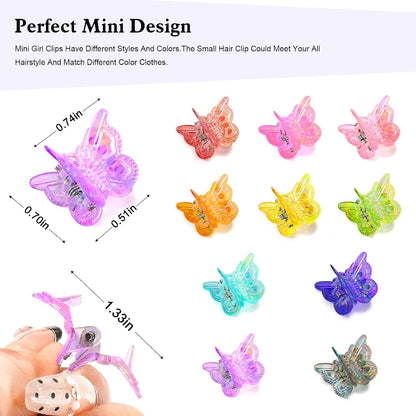 Butterfly Hair Clips — 50 Piece Y2K Set