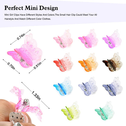 Butterfly Hair Clips — 50 Piece Y2K Set