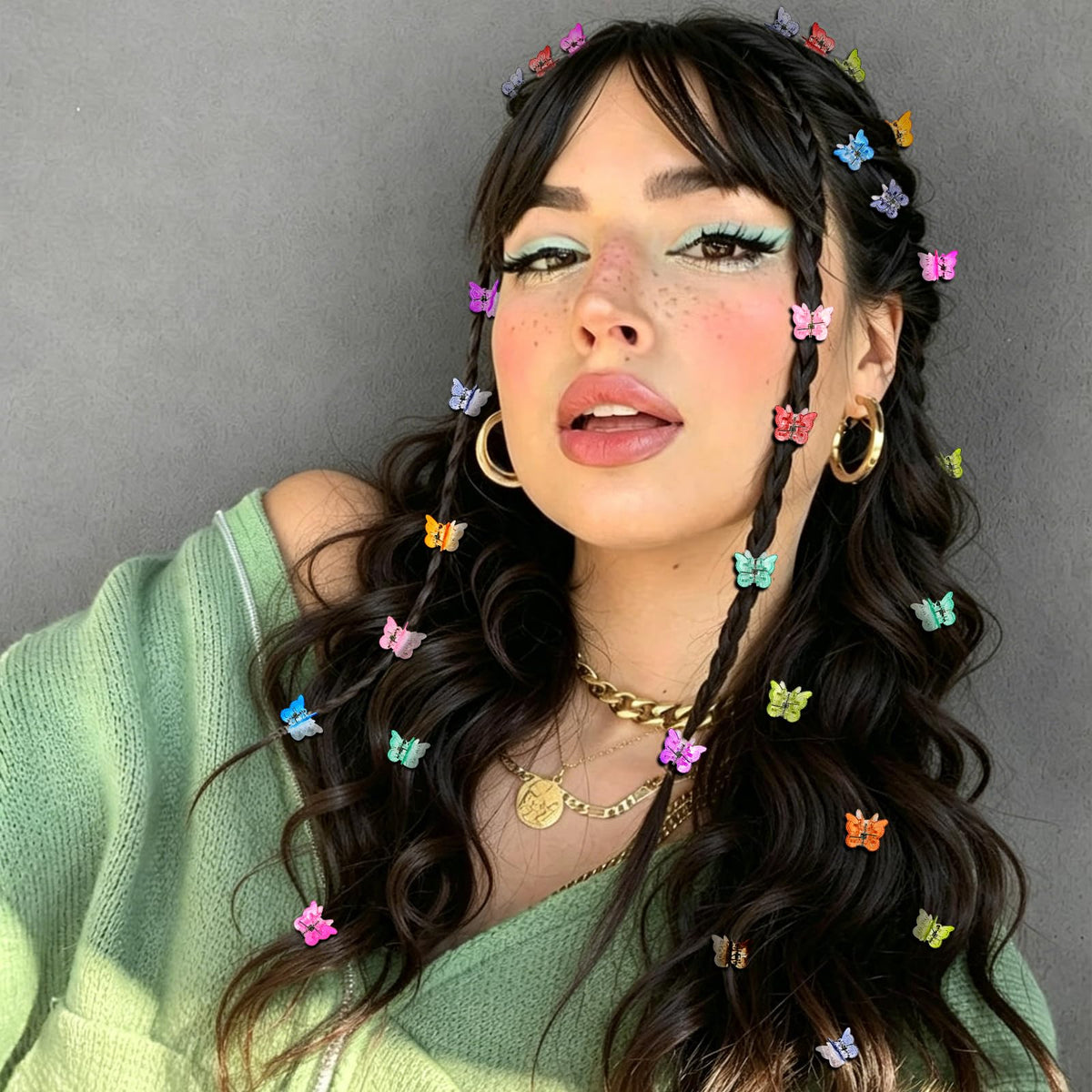 Butterfly Hair Clips — 50 Piece Y2K Set
