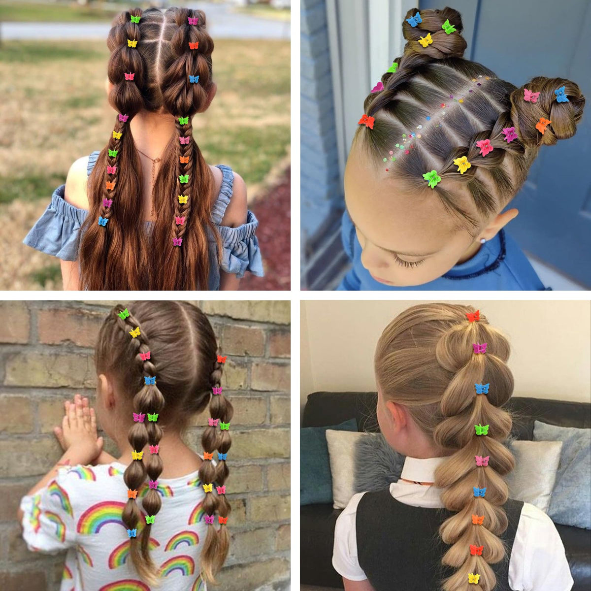 Butterfly Hair Clips — 50 Piece Y2K Set
