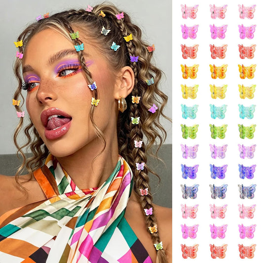 Butterfly Hair Clips — 50 Piece Y2K Set