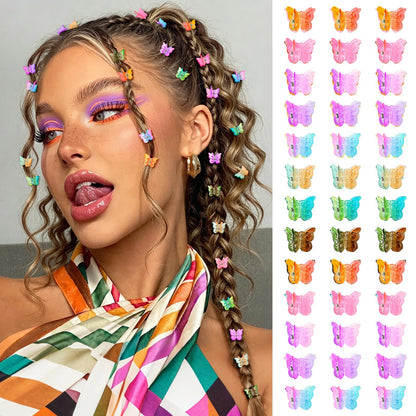 Butterfly Hair Clips — 50 Piece Y2K Set