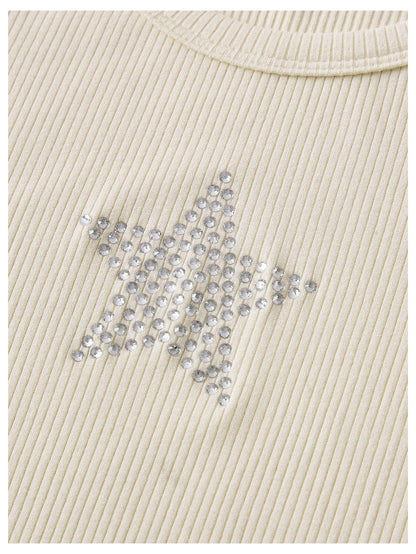 Star Rhinestone Crop Top