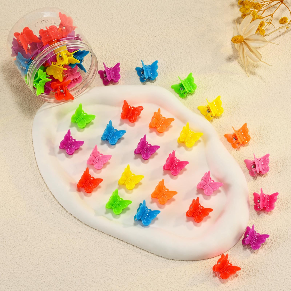 Butterfly Hair Clips — 50 Piece Y2K Set