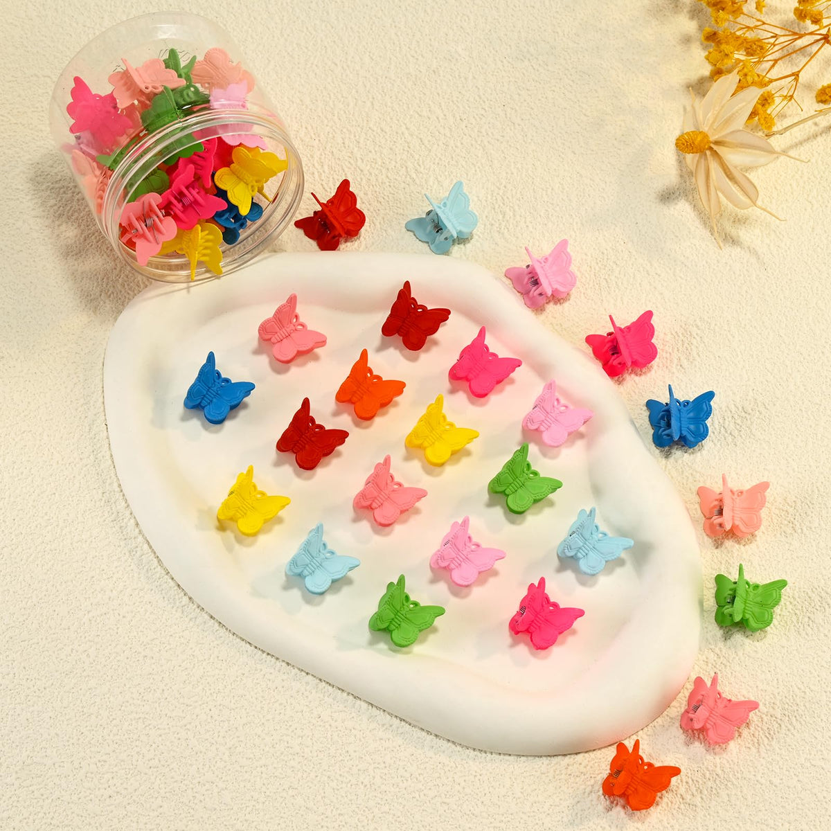 Butterfly Hair Clips — 50 Piece Y2K Set
